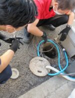 神奈川県川崎市　排水桝のつまり除去 (1)